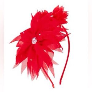 BARI LYNN Girl's Poinsettia Swarovski Crystal Headband